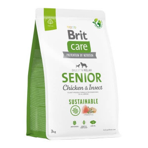BRIT CARE DOG CHICKEN & INSECT SENIOR sausā barība suņiem Vista, kukaiņi 3kg